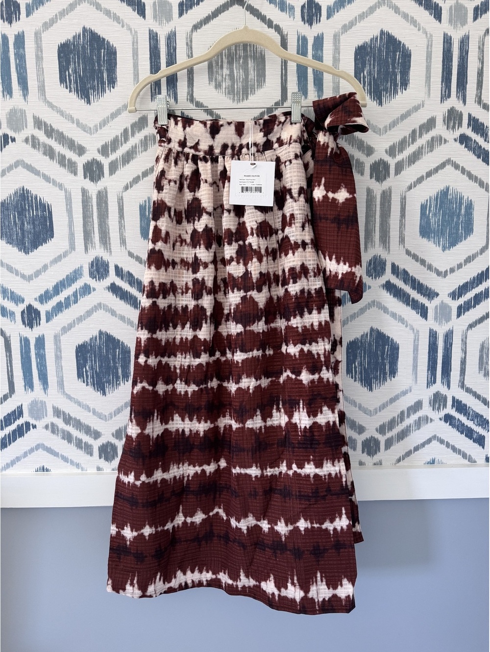 NWT Marie Oliver Estine Tie-Dye Wrap Skirt